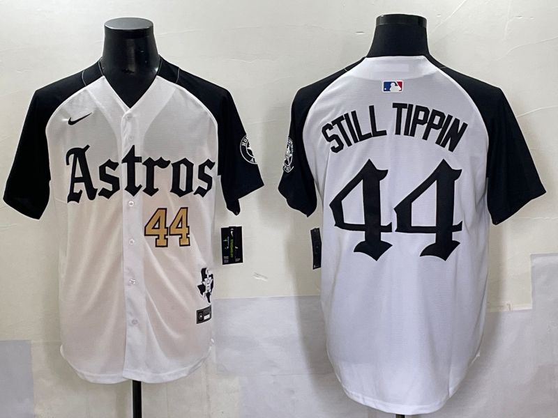 Men 2025 Houston Astros 44 Still Tippin White Black Five generations Joint Name Nike MLB Jersey style 4